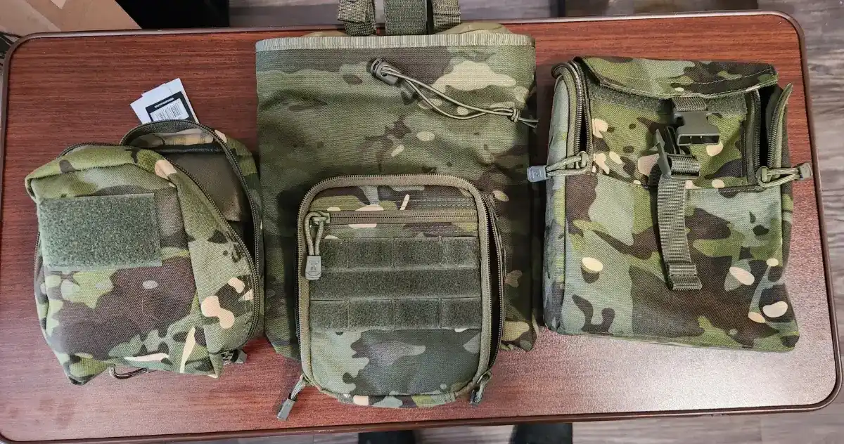 Multicam Tropic Tactical Pouch Set- New