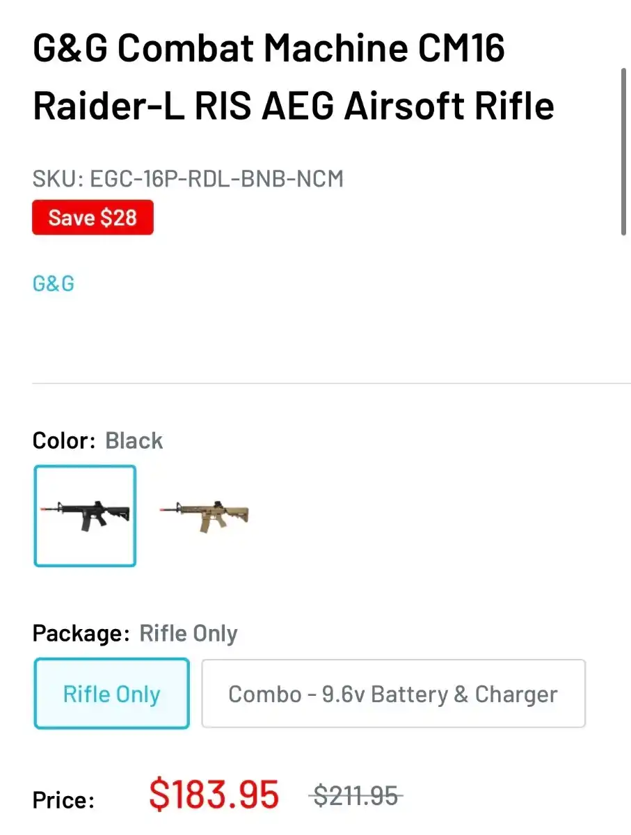 6mm AEG Combat Machine