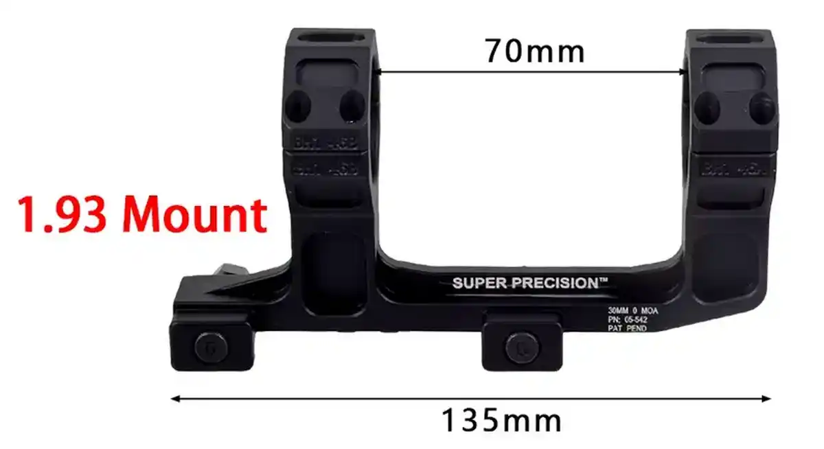 1.93 GEISSELE Cantilever Rifle Scope Mount, High Profile, 30mm