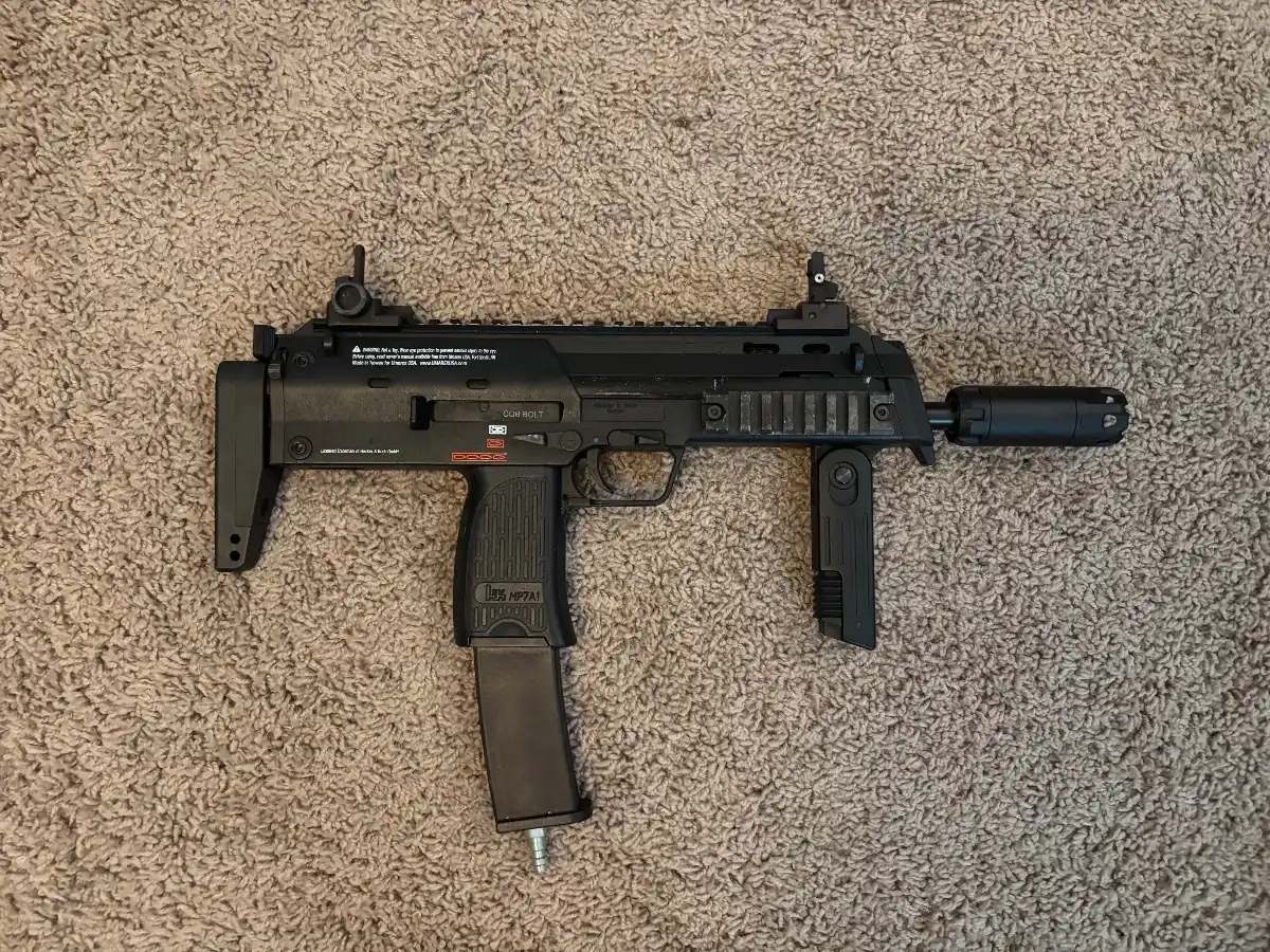 KWA MP7 with HPA drum mag setup