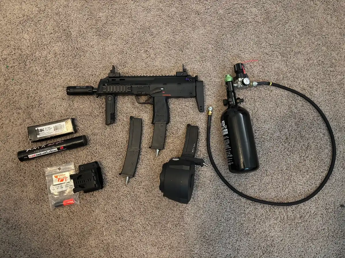KWA MP7 with HPA drum mag setup