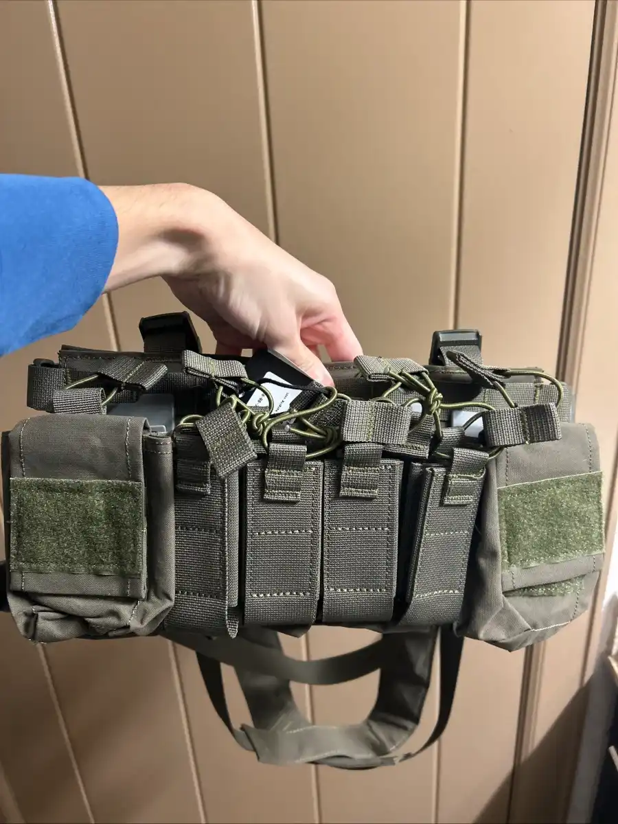 Airsoft Helmet, Balaclava, and Chest Rig
