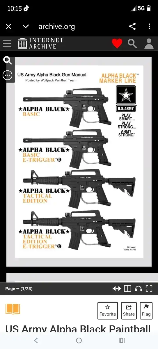 US army alpha Black and spider extra paintball guns with accessories