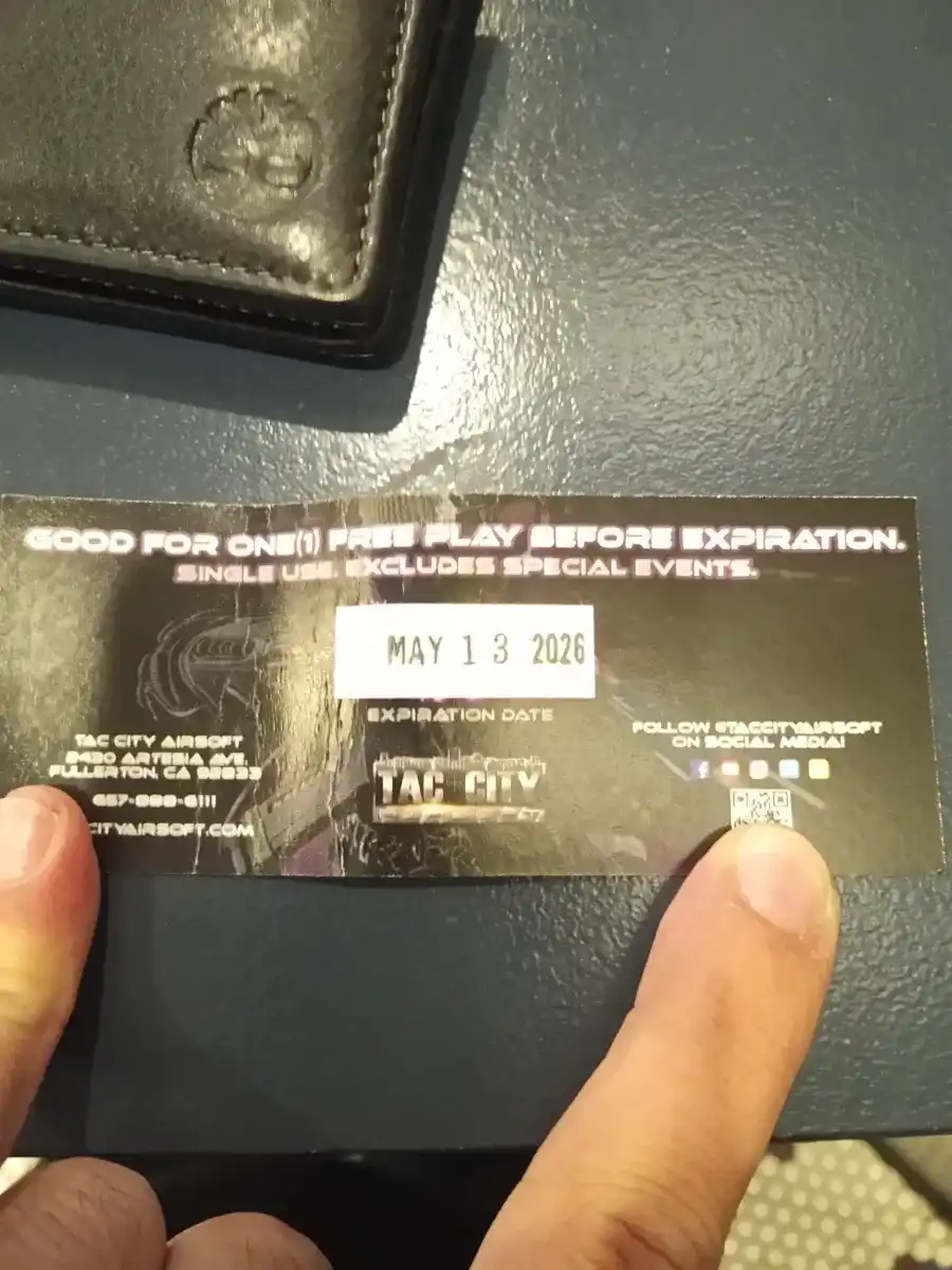 Tac city entry ticket