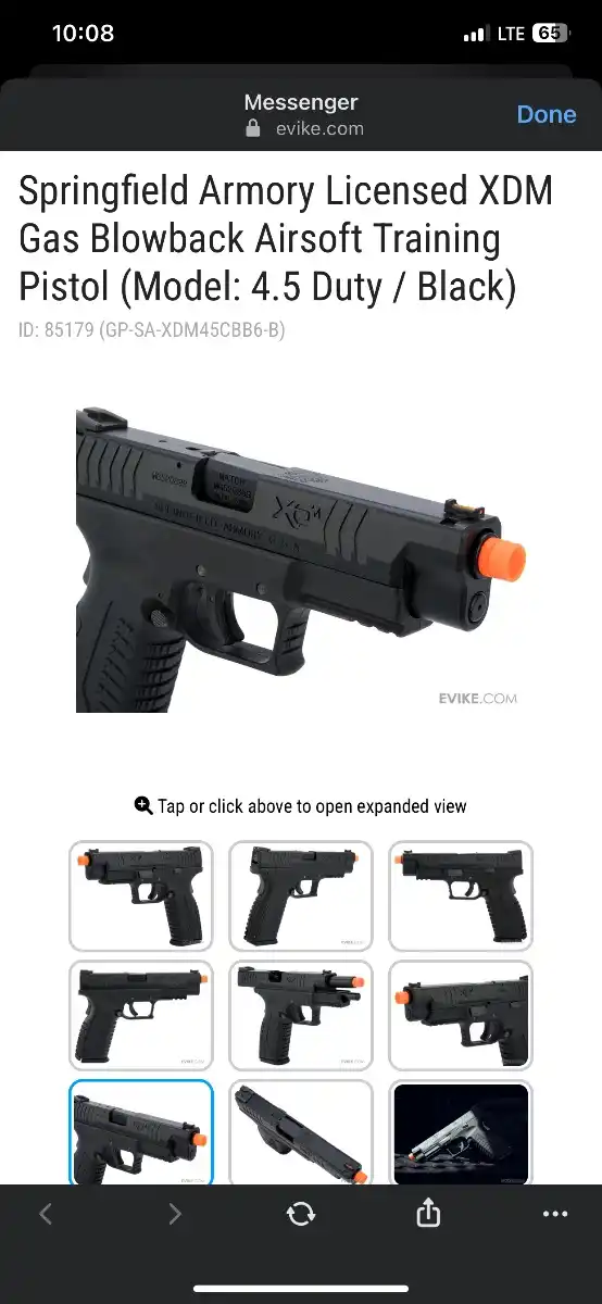 Springfield XDM 4.5 pistol