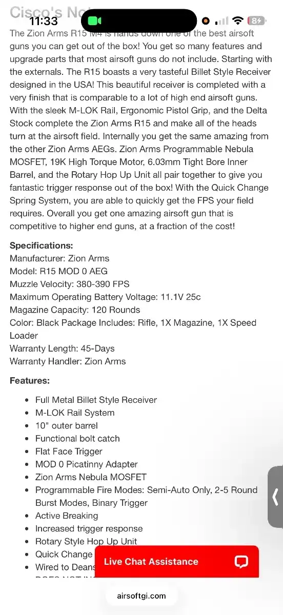 Zion arms r15