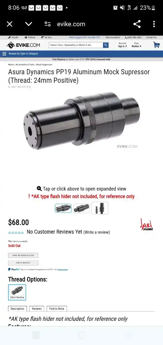 Asura Dynamics PP19 Mock Suppressor