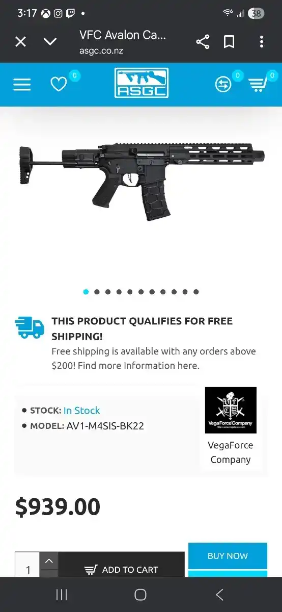 VFC Avalon Calibur w/ GATE Aster ETU – Full Package