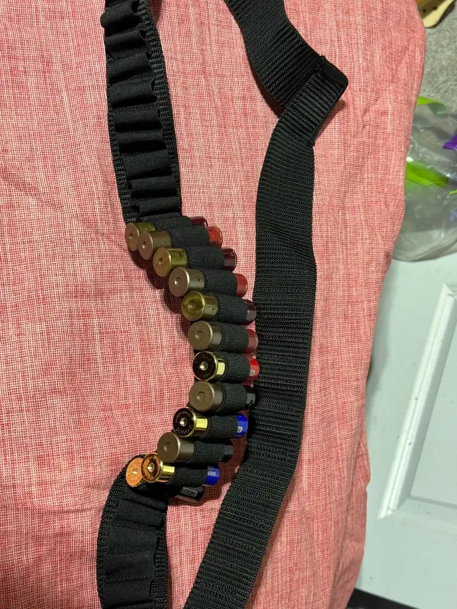 Shotgun shell Bandolier w/ some shells