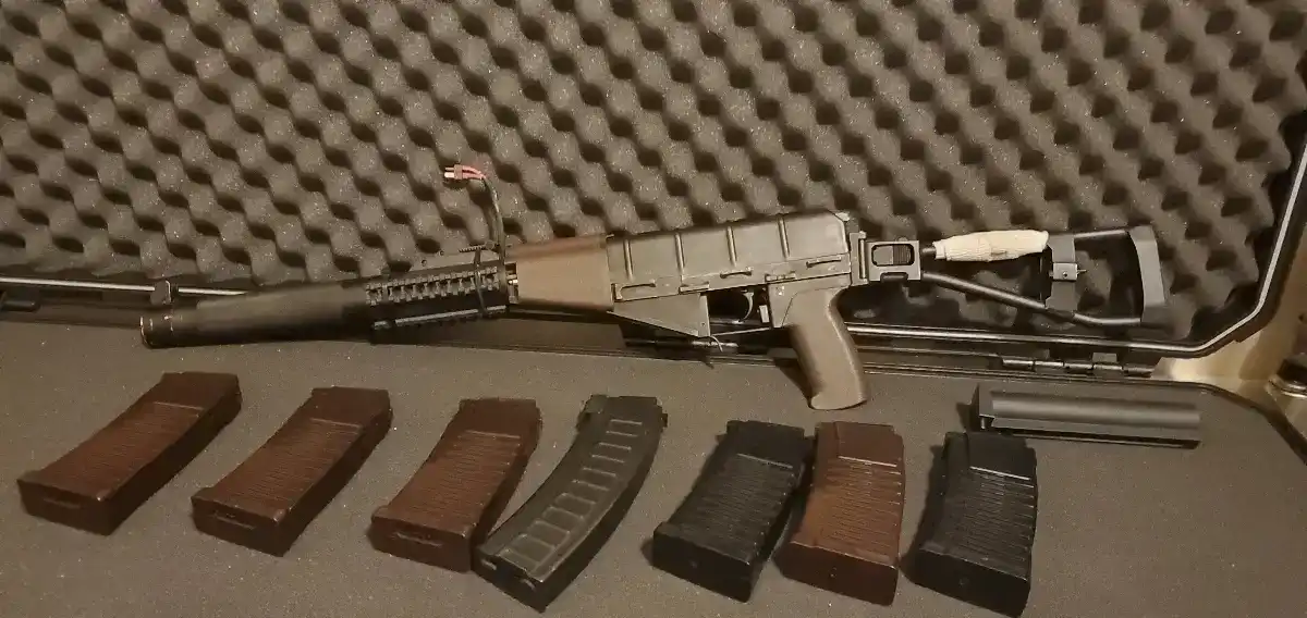 LCT AS-VAL - 7 mags - m4 stock adaptor- 3d print rail