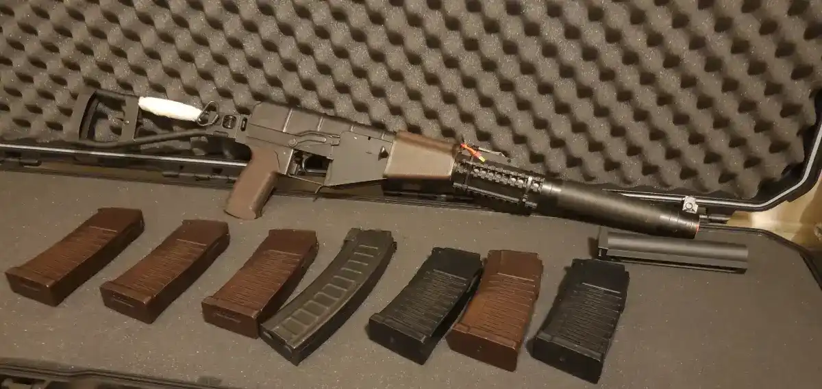 LCT AS-VAL - 7 mags - m4 stock adaptor- 3d print rail