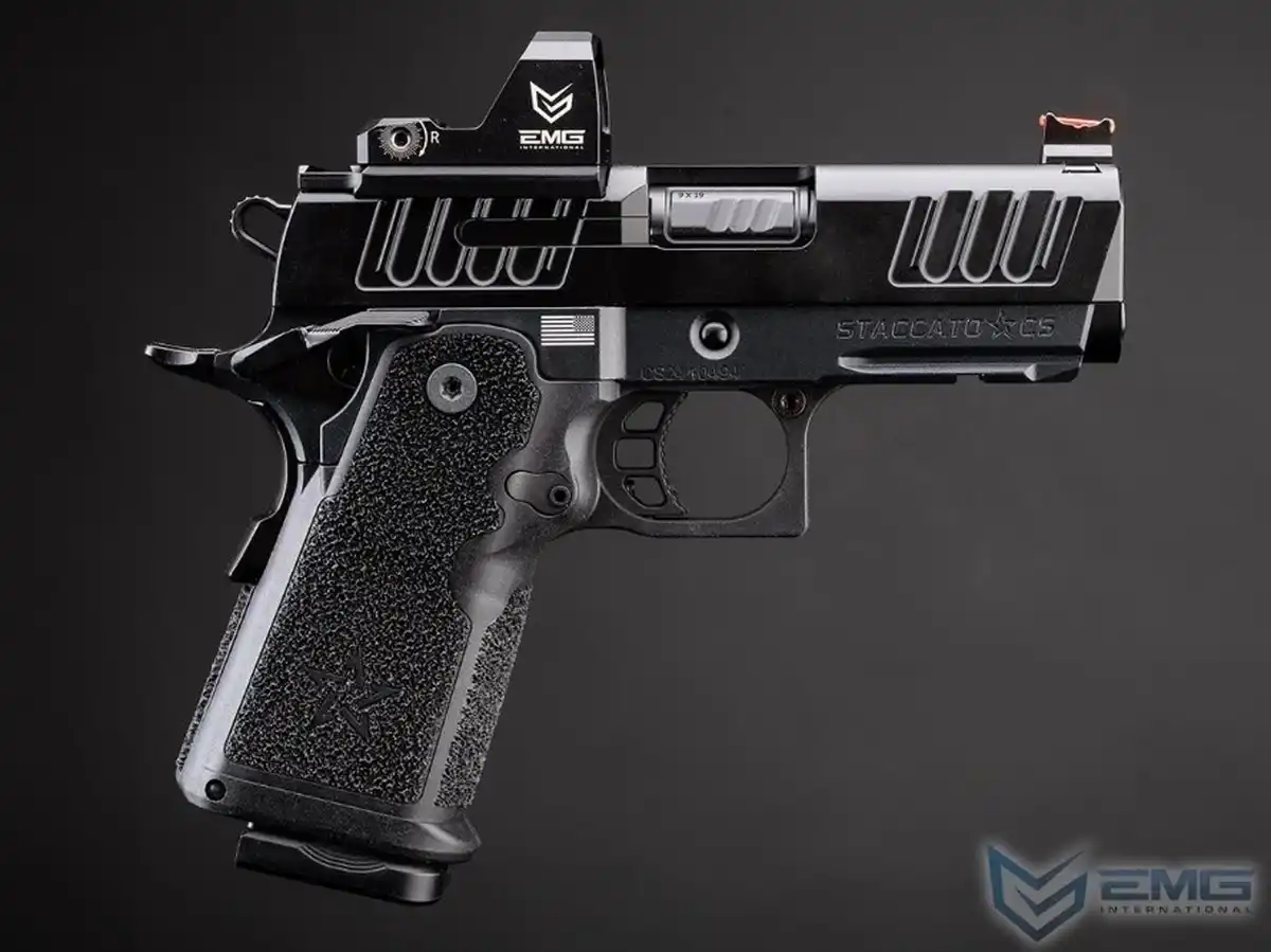 EMG Helios x Staccato CS Compact 2011 Gas Blowback Airsoft Pistol w/ Master Grip