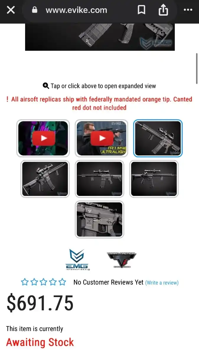 EMG x TTI Custom Built John Wick Edition TR-1 M4E1 "Ultralight" Airsoft AEG Rifle