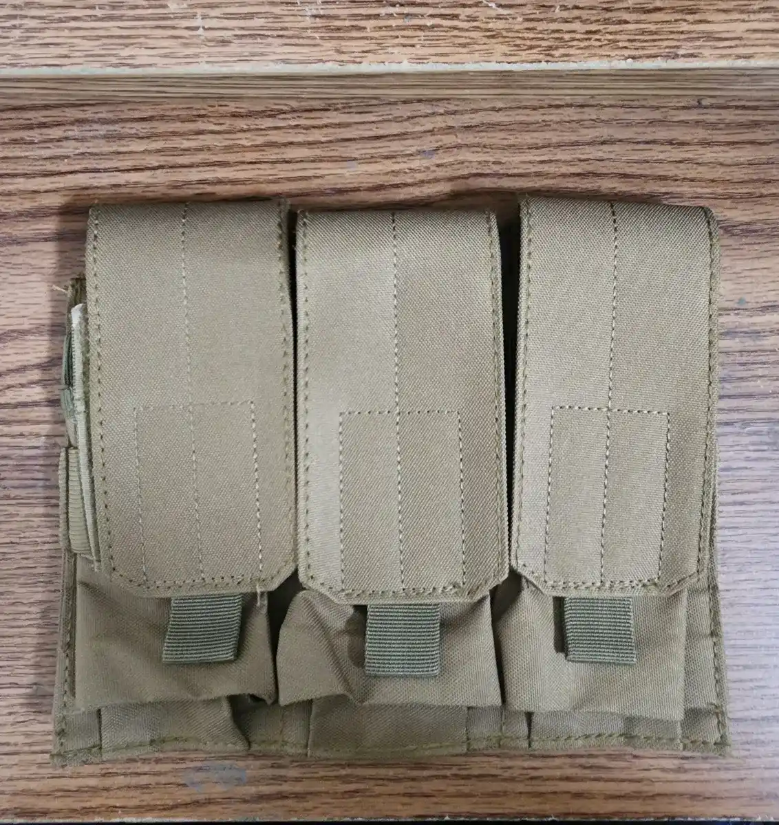 Tan Triple Flap Mag pouch