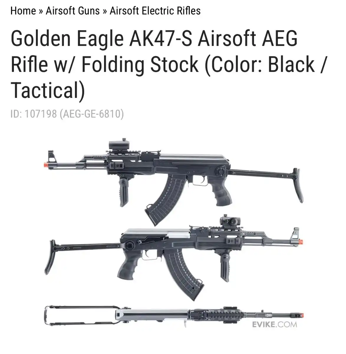 Golden eagle ak47s tactical